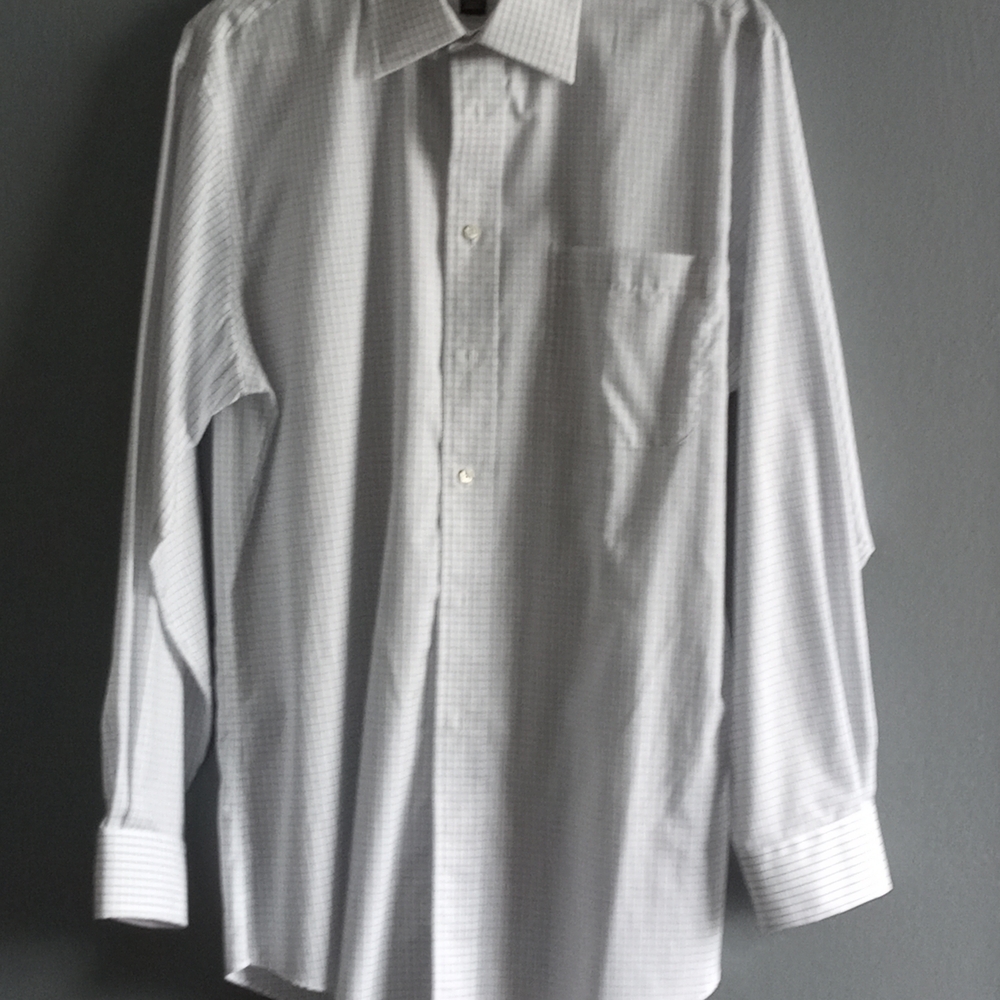 Jos. A. Bank White Checkered Dress Shirt